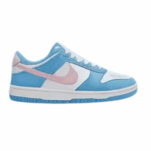 Nike Dunk blanca/celeste/pipa rosa